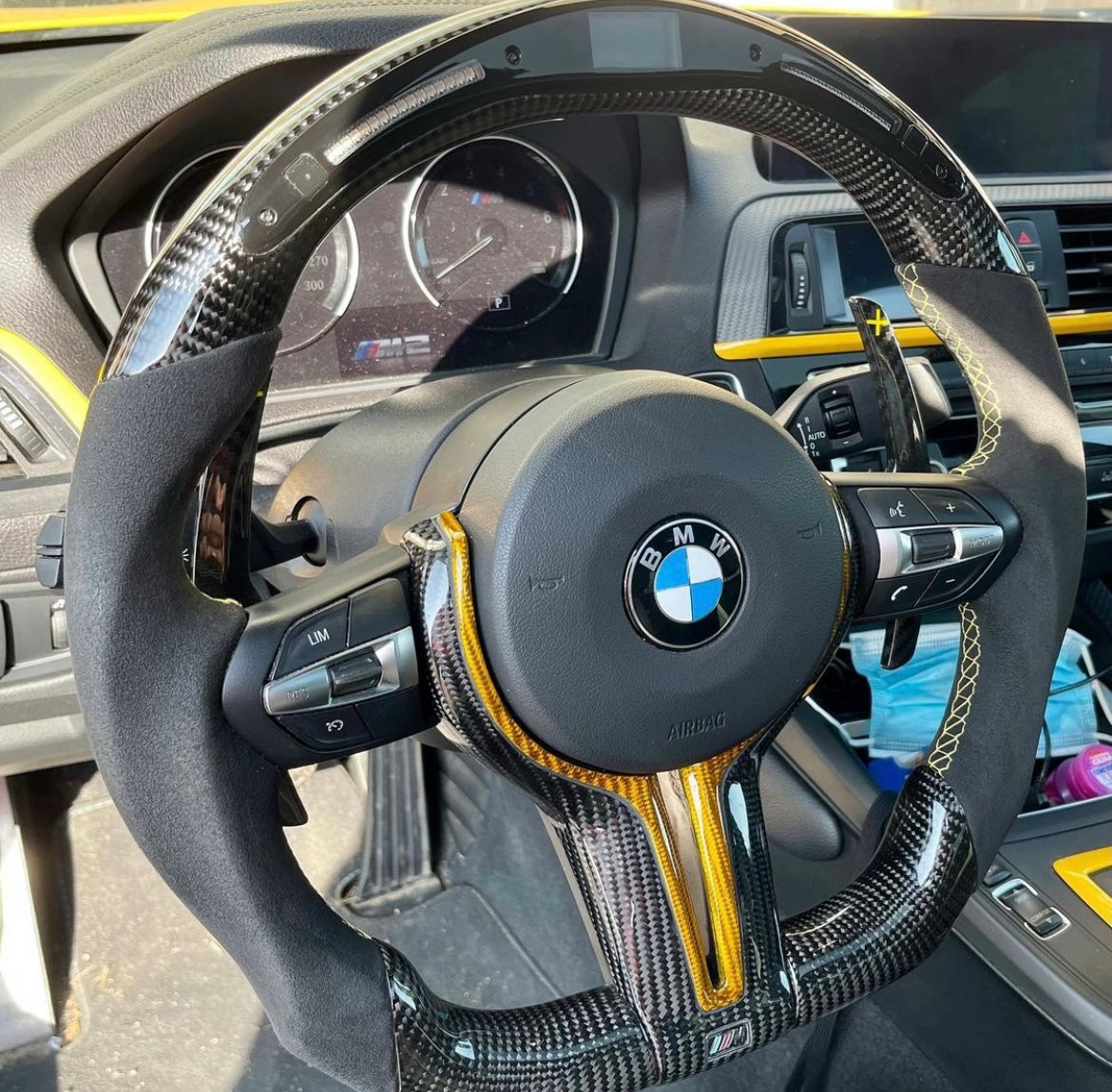 Für BMW Ersatz Schaltwippen echt Karbon real carbon Performance
